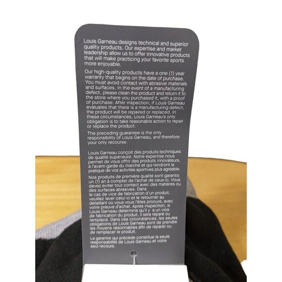 Louis Garneau Merino Wool Blend Hat Beanie NEW Nordic Sport Cap White Gray Pom - Picture 8 of 10